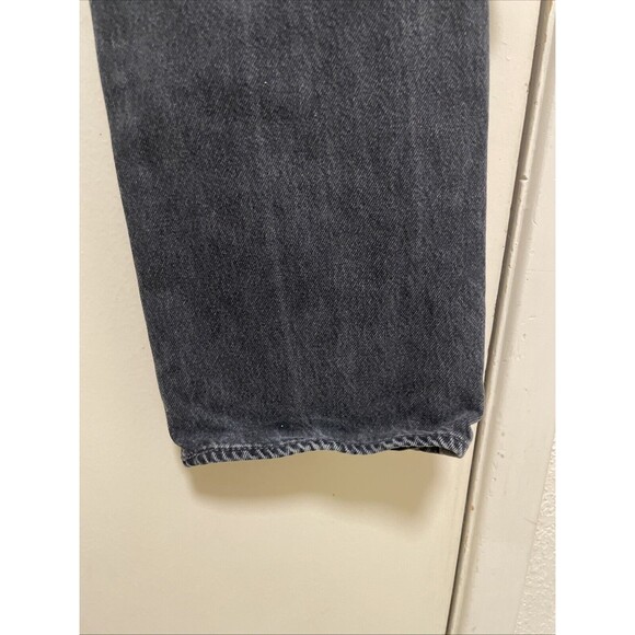 VTG 90s Levis 501 Jeans Mens 34x34 Black Straight Leg Button Fly USA Denim - Picture 11 of 14